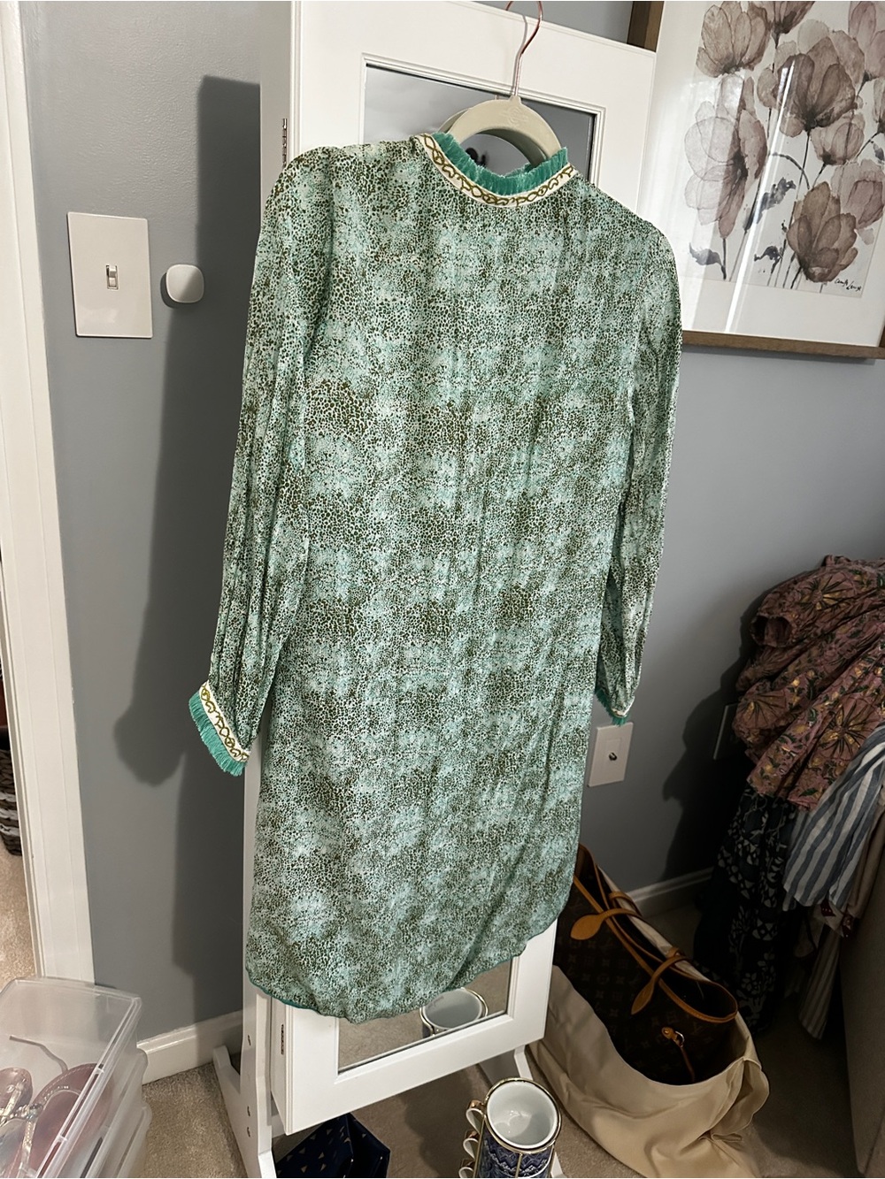 Poupette St. Barth Mint Green Printed Tunic Dress - Picture 8 of 8